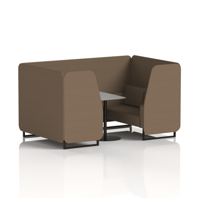 Brixworth Booth With Black Legs And Grey Table In Single Tone - Image 57