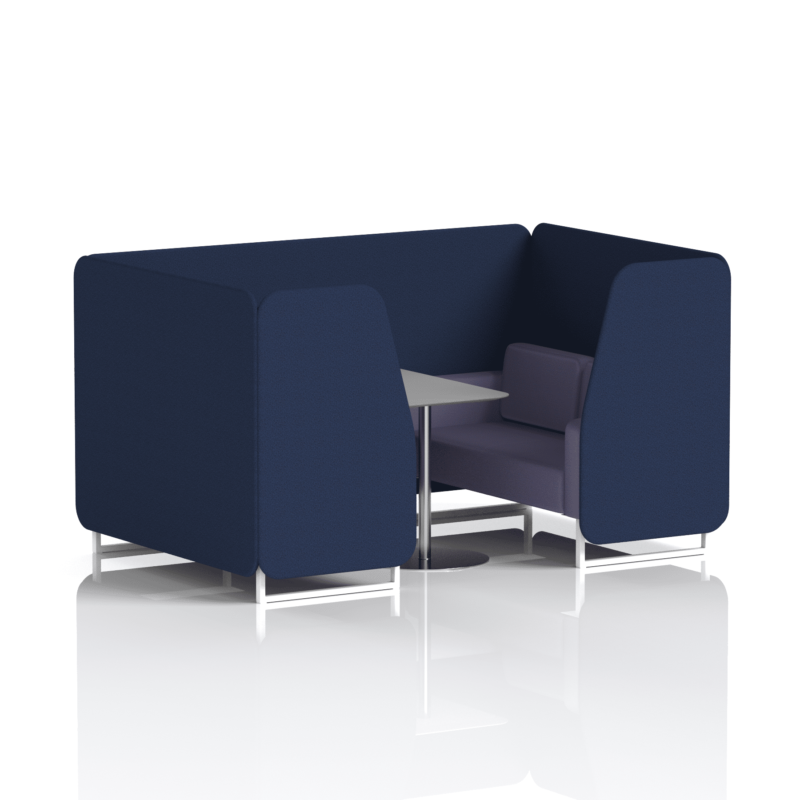 Brixworth Booth With White Legs And Grey Table In Two Tone - Image 50