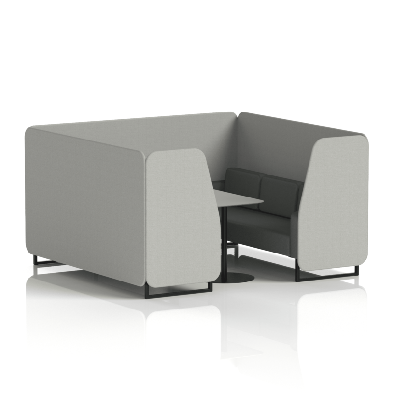 Brixworth Booth With Black Legs And Grey Table In Two Tone - Image 88