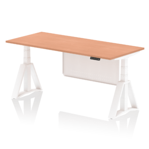 Air Height Adjustable Desk without Cable Ports With Steel Modesty Panel With Piste Foot - Image 24