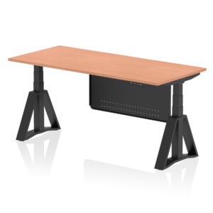 Air Height Adjustable Desk without Cable Ports With Steel Modesty Panel With Piste Foot - Image 52