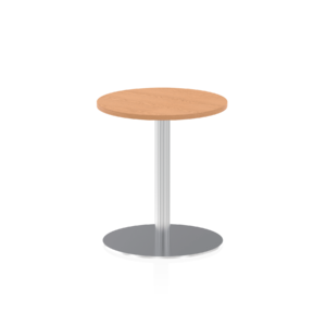 Italia Round Poseur Table Silver Leg - Image 5