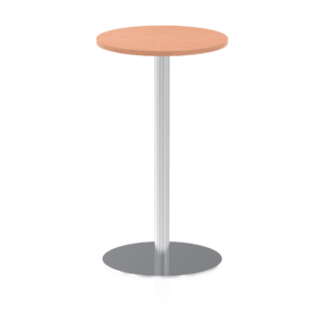 Italia Round Poseur Table Silver Leg - Image 7