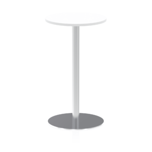 Italia Round Poseur Table Silver Leg - Image 9