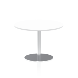 Italia Round Poseur Table Silver Leg - Image 27
