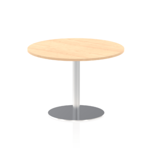 Italia Round Poseur Table Silver Leg - Image 28
