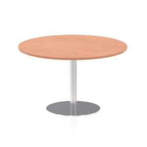 Italia Round Poseur Table Silver Leg - Image 37