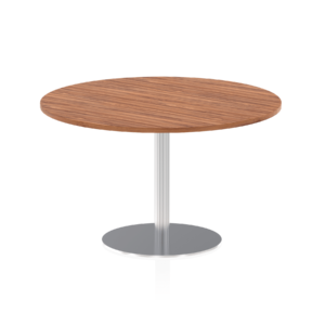 Italia Round Poseur Table Silver Leg - Image 38