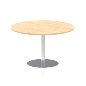 Italia Round Poseur Table Silver Leg - Image 40