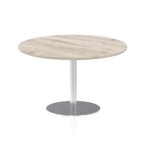 Italia Round Poseur Table Silver Leg - Image 42