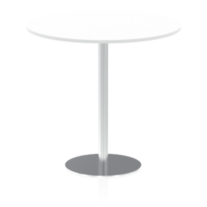 Italia Round Poseur Table Silver Leg - Image 45