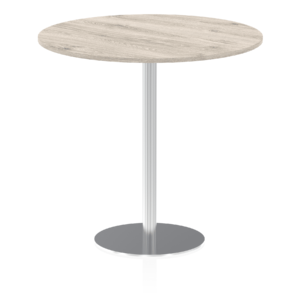 Italia Round Poseur Table Silver Leg - Image 48