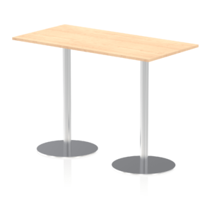 Italia Rectangular Poseur Table Silver Leg - Image 34