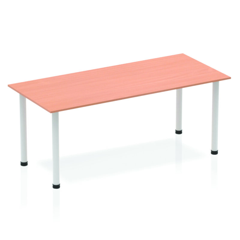 Surge 1800mm Straight Table With Post Leg - Image 4