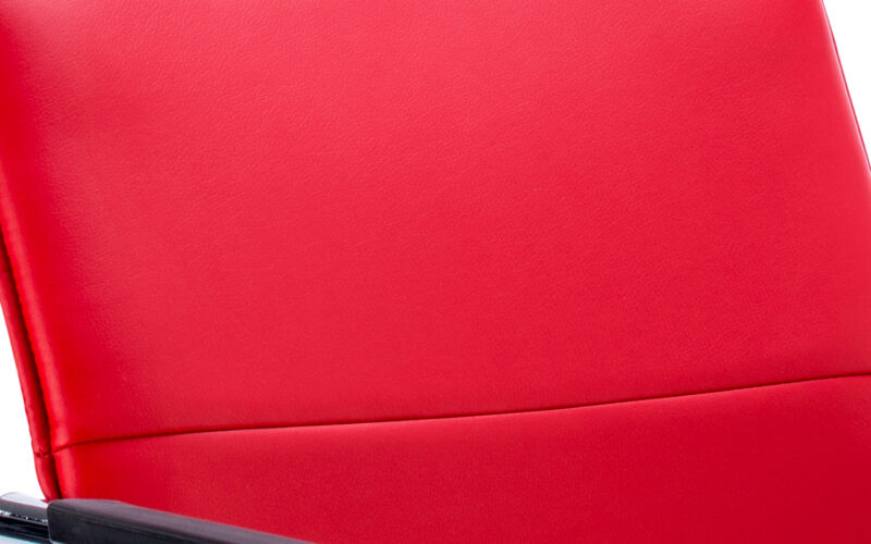 Reverberate Medium Back Leather Cantilever Visitor Chair with Arms - Image 15
