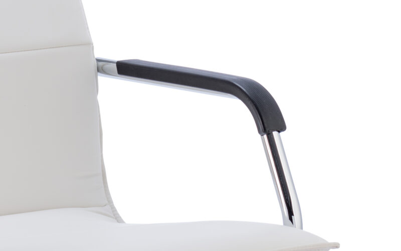 Reverberate Medium Back Leather Cantilever Visitor Chair with Arms - Image 19