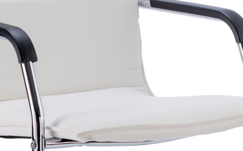 Reverberate Medium Back Leather Cantilever Visitor Chair with Arms - Image 20