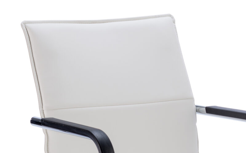 Reverberate Medium Back Leather Cantilever Visitor Chair with Arms - Image 22