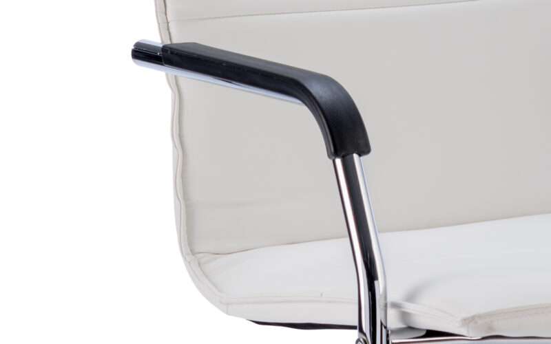 Reverberate Medium Back Leather Cantilever Visitor Chair with Arms - Image 18