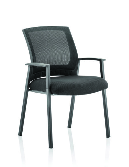 Urban Medium Mesh Back Stacking Visitor Chair with Arms