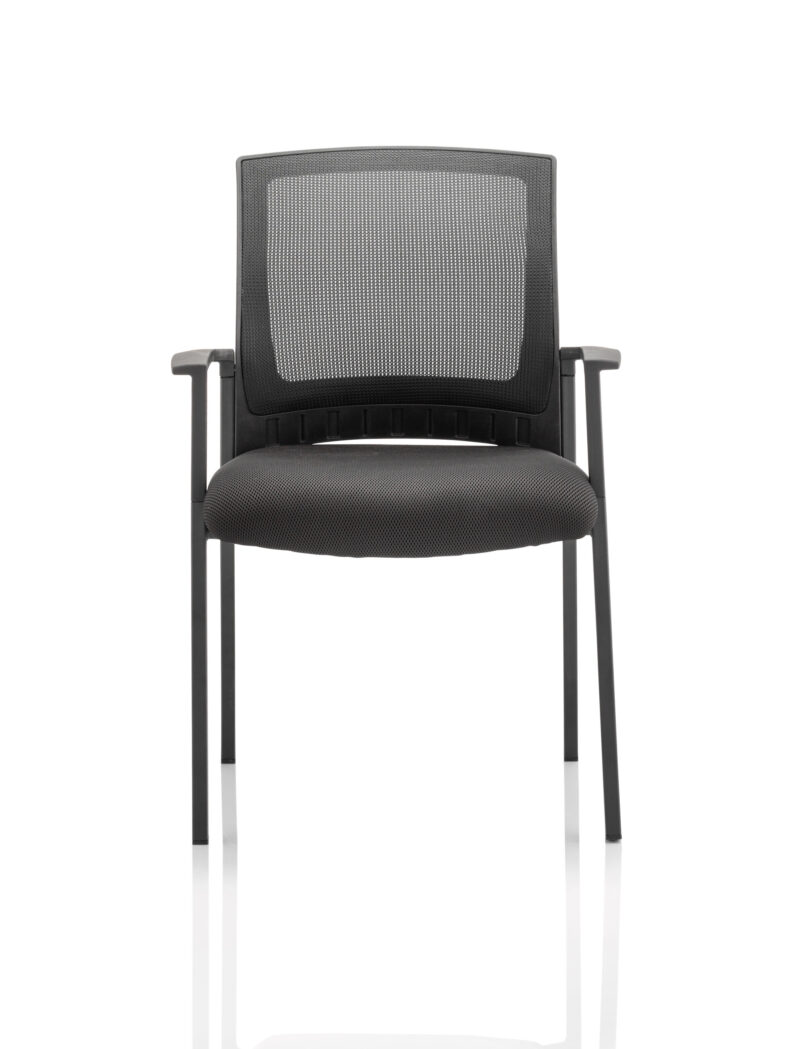 Urban Medium Mesh Back Stacking Visitor Chair with Arms - Image 2