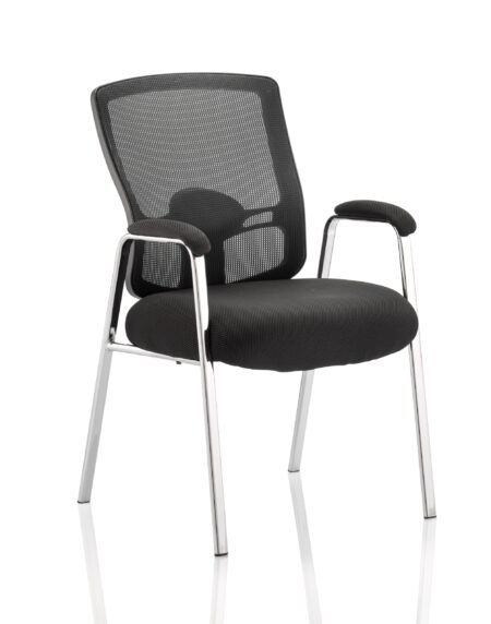 Salem Medium Mesh Back (Straight Leg) Visitor Chair with Arms