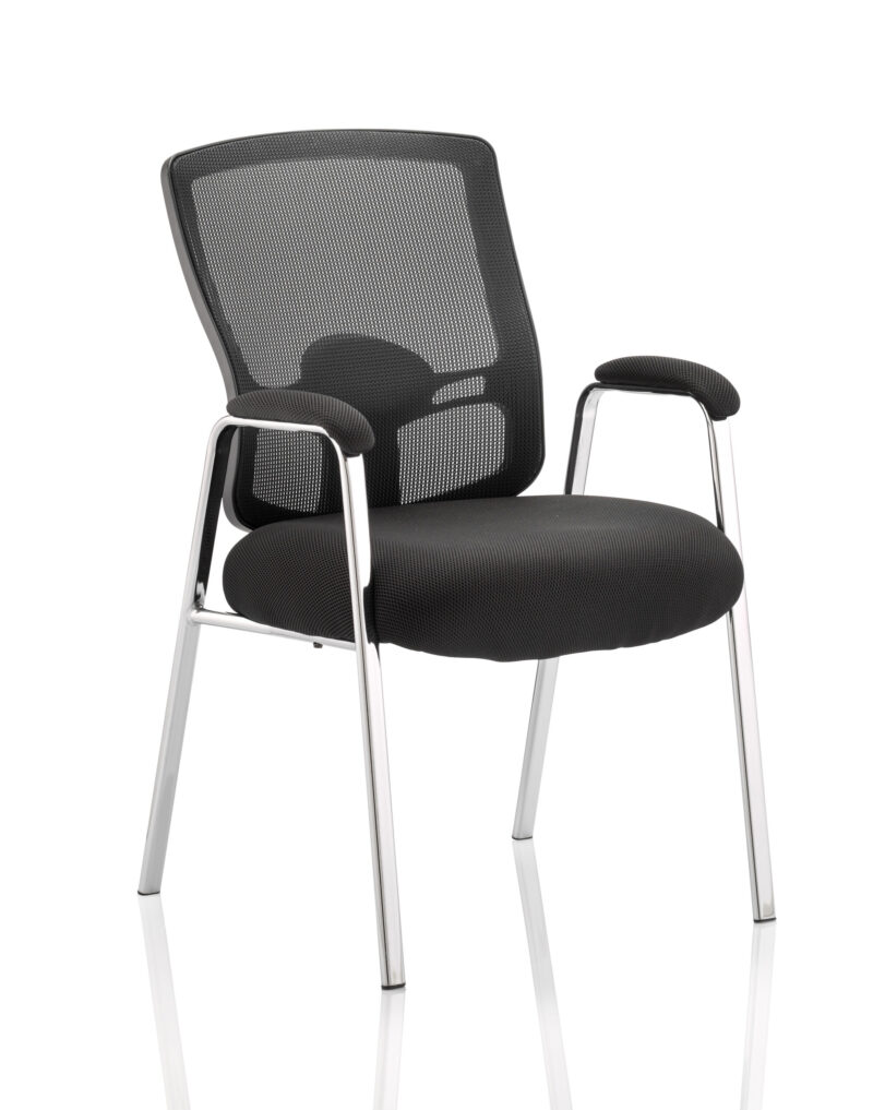 Salem Medium Mesh Back (Straight Leg) Visitor Chair with Arms