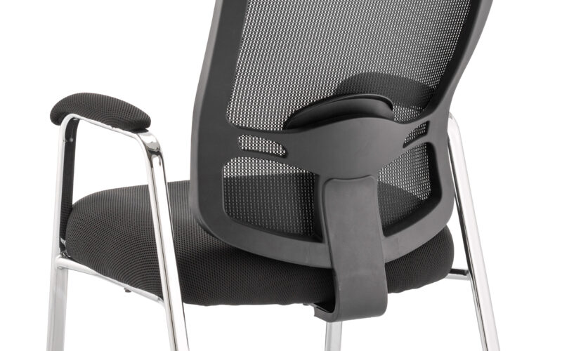 Salem Medium Mesh Back (Straight Leg) Visitor Chair with Arms - Image 8