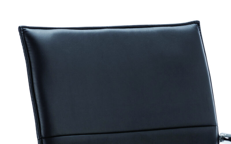 Reverberate Medium Back Leather Cantilever Visitor Chair with Arms - Image 7