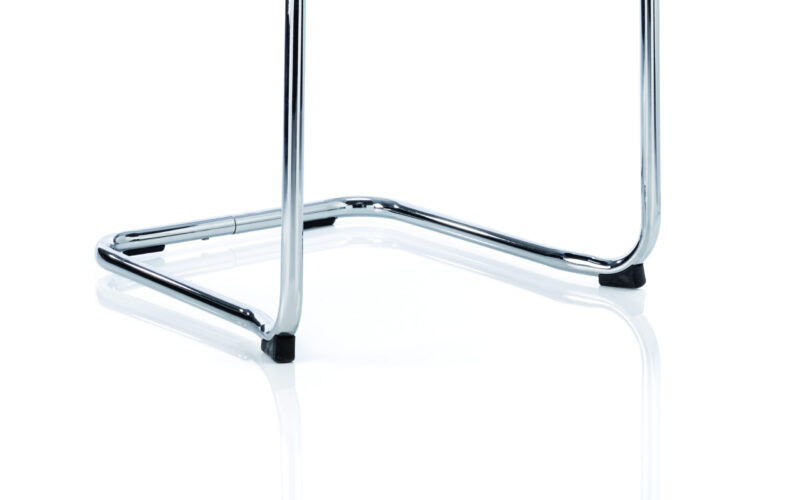 Reverberate Medium Back Leather Cantilever Visitor Chair with Arms - Image 8