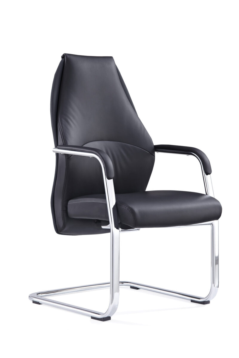 Persona High Back Leather Cantilever Visitor Office Chair - Image 5