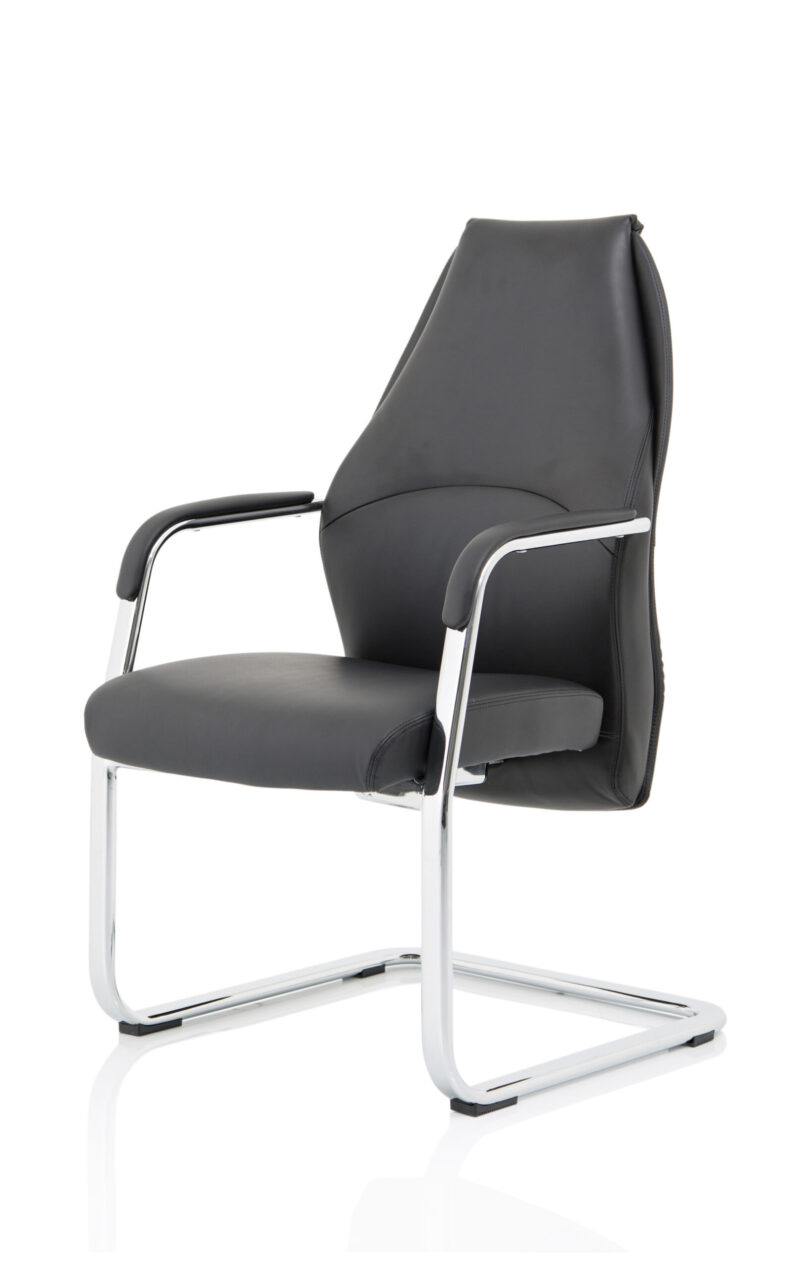 Persona High Back Leather Cantilever Visitor Office Chair - Image 7