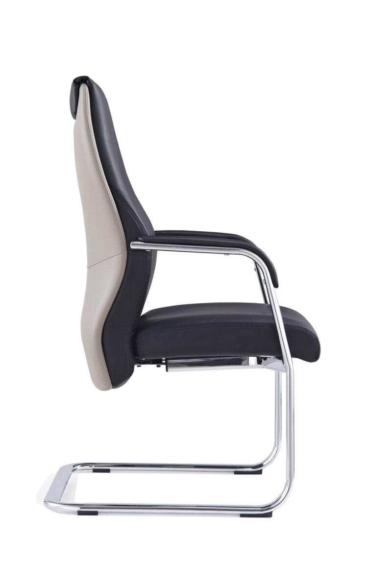 Persona High Back Leather Cantilever Visitor Office Chair - Image 3