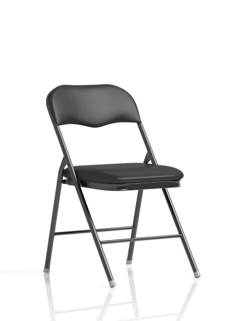 Capri Black Polyurethane Folding Chair