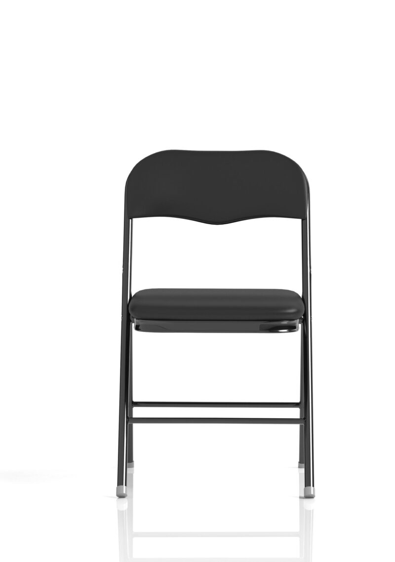 Capri Black Polyurethane Folding Chair - Image 2