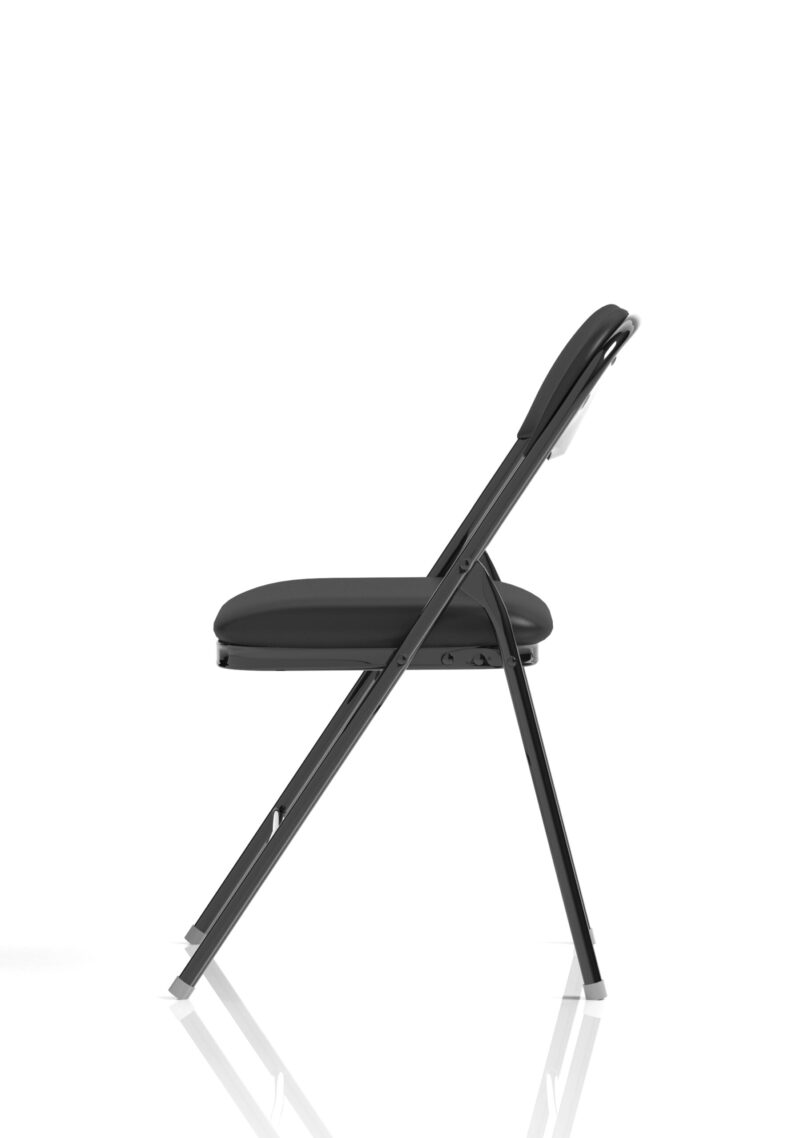 Capri Black Polyurethane Folding Chair - Image 4