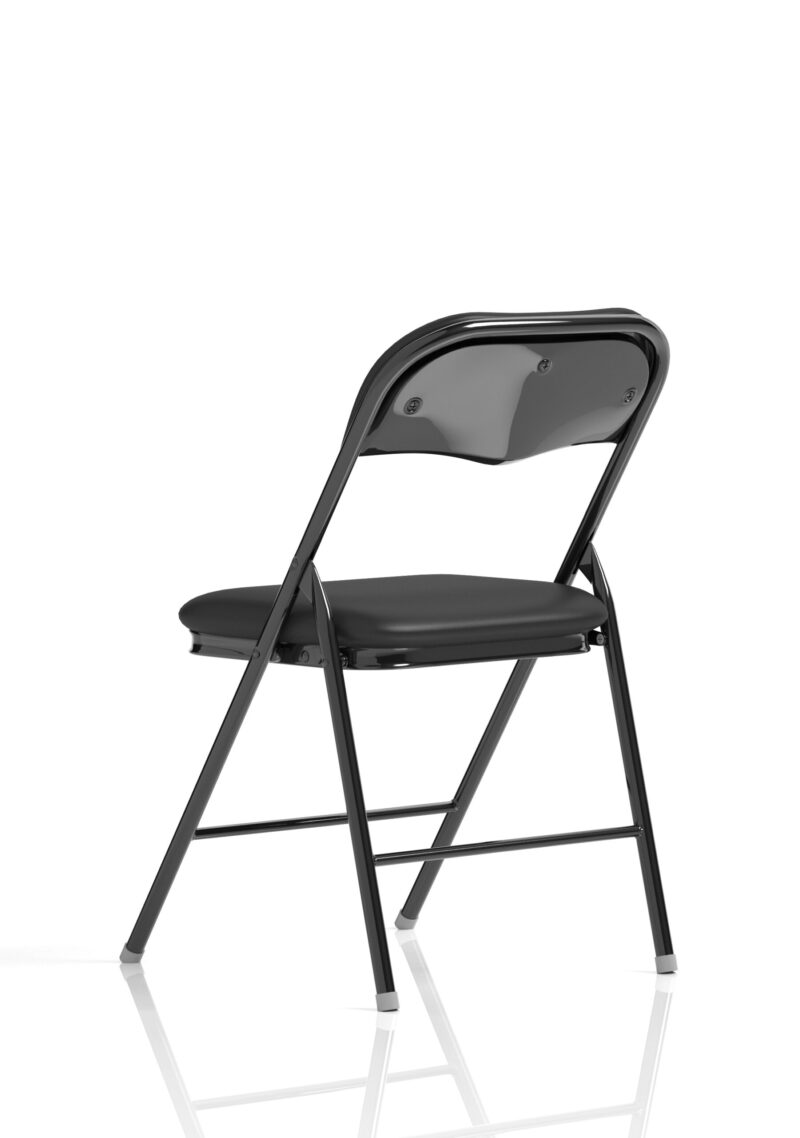 Capri Black Polyurethane Folding Chair - Image 5