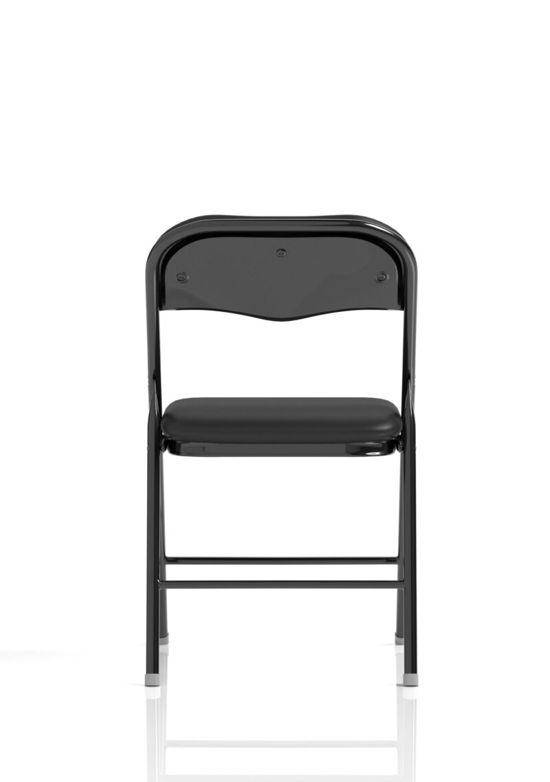 Capri Black Polyurethane Folding Chair - Image 6