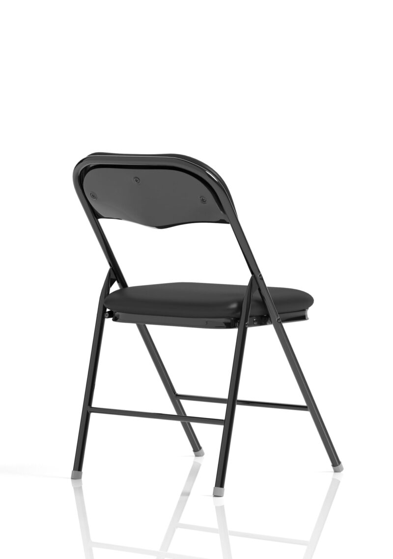 Capri Black Polyurethane Folding Chair - Image 7
