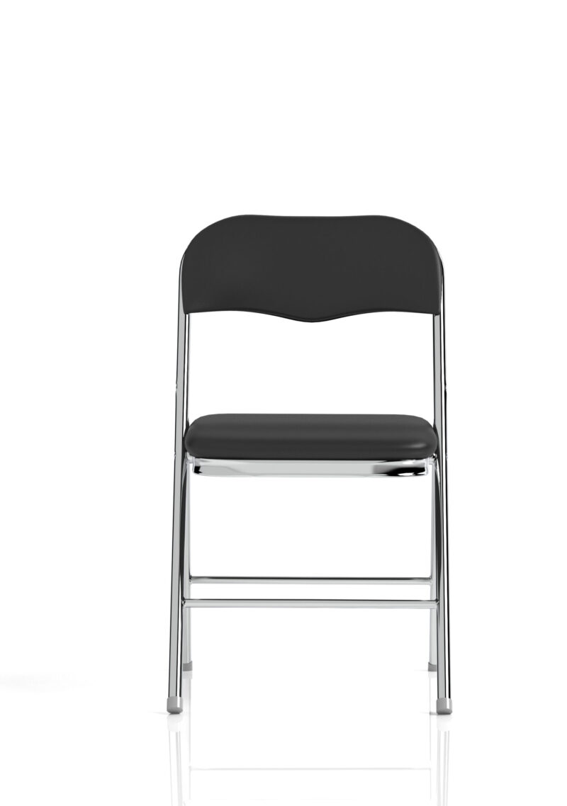 Capri Black Polyurethane Folding Chair - Image 10