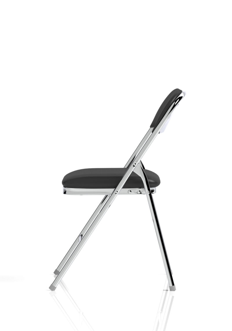 Capri Black Polyurethane Folding Chair - Image 12