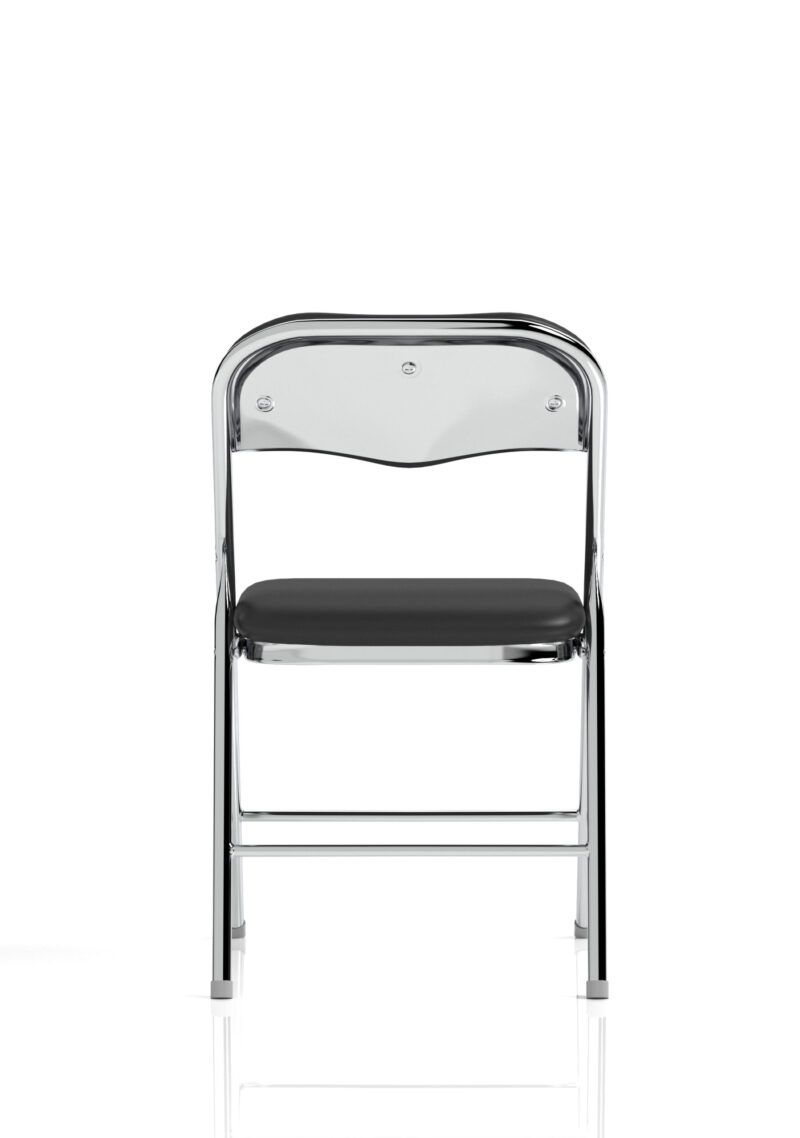 Capri Black Polyurethane Folding Chair - Image 14