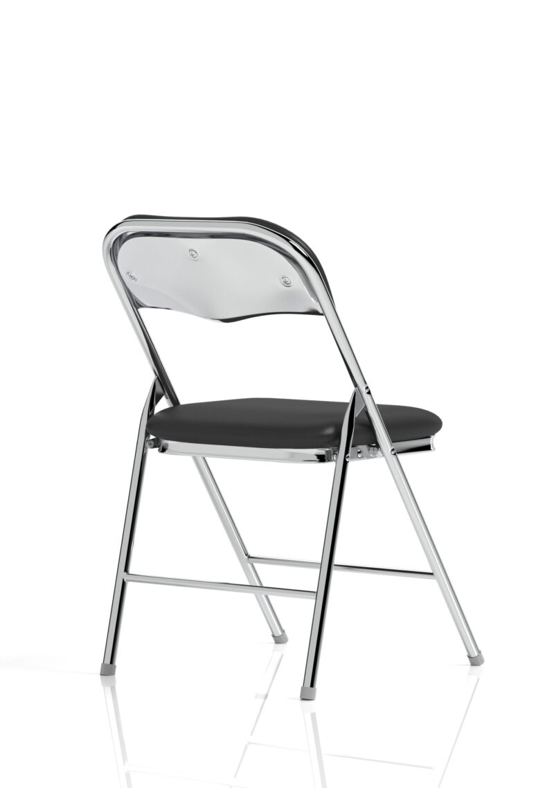 Capri Black Polyurethane Folding Chair - Image 15
