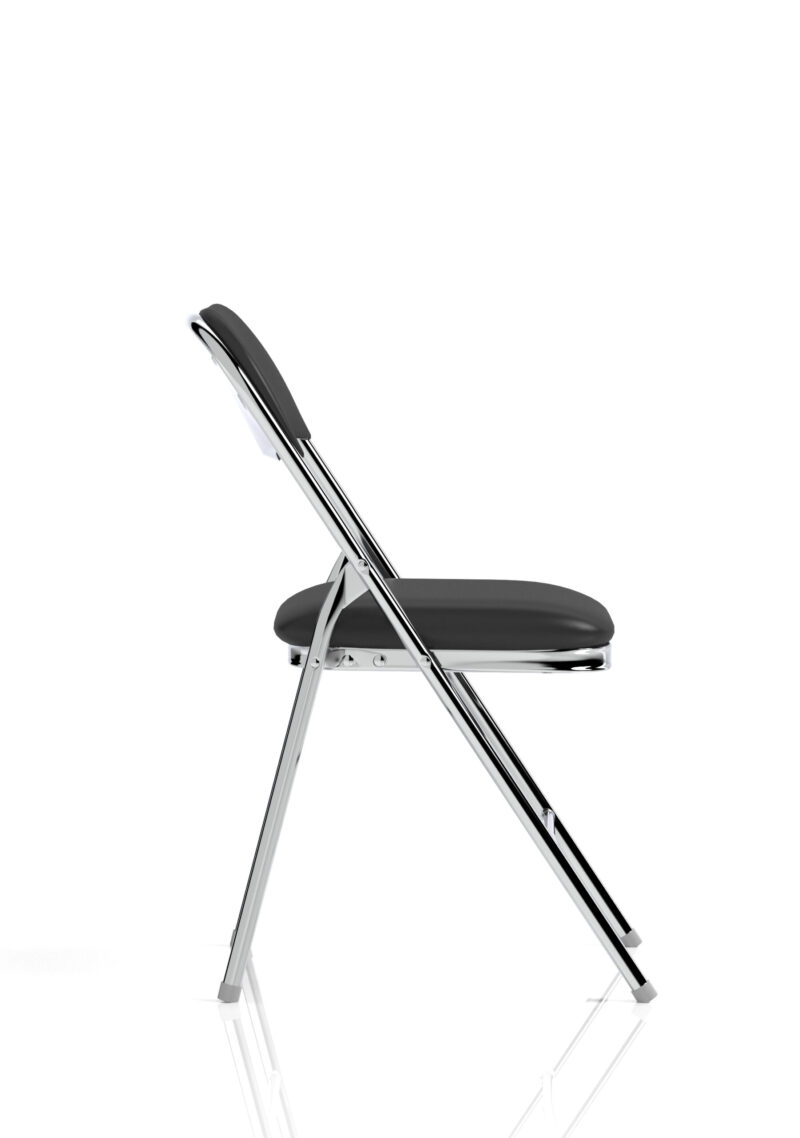 Capri Black Polyurethane Folding Chair - Image 16