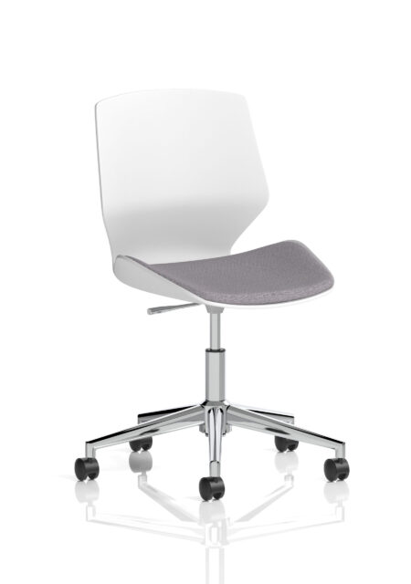 Verona 5 Star Base White Frame Fabric Visitor Chair