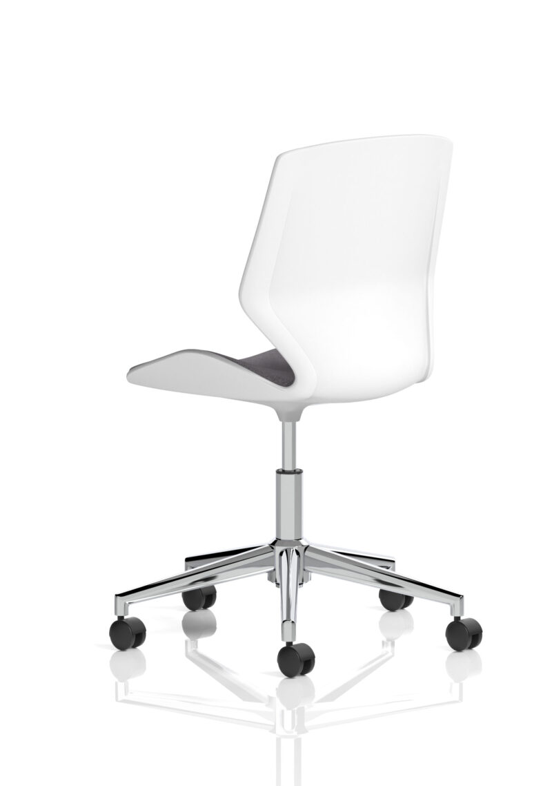 Verona 5 Star Base White Frame Fabric Visitor Chair - Image 5