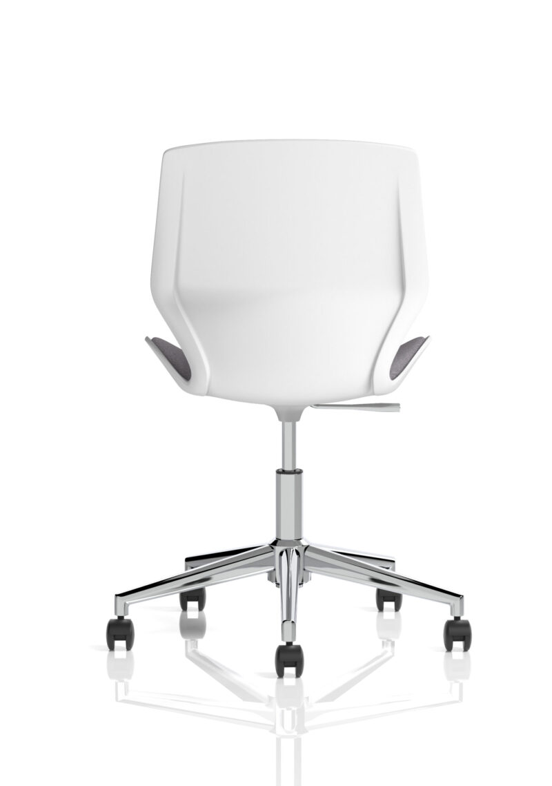 Verona 5 Star Base White Frame Fabric Visitor Chair - Image 6