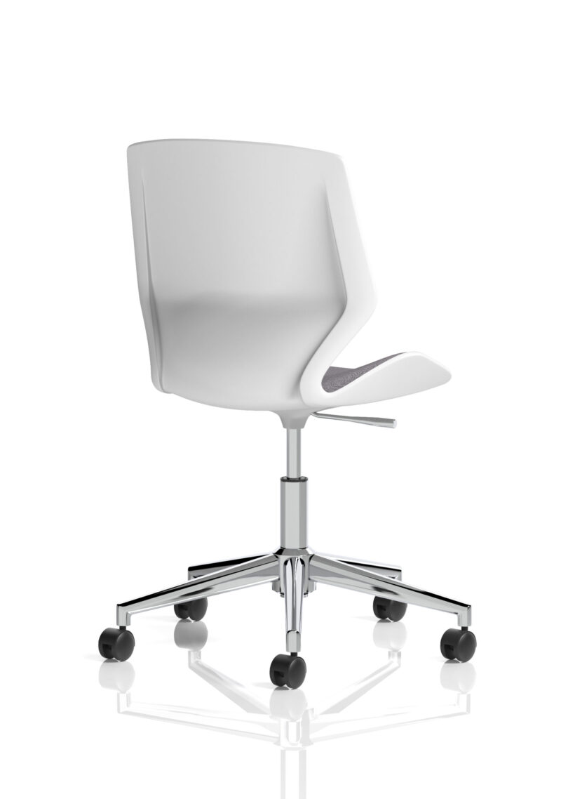 Verona 5 Star Base White Frame Fabric Visitor Chair - Image 7