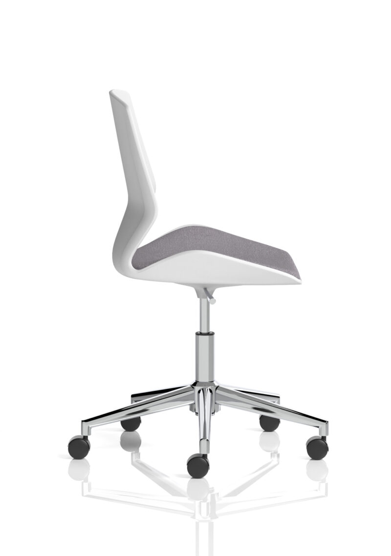 Verona 5 Star Base White Frame Fabric Visitor Chair - Image 8