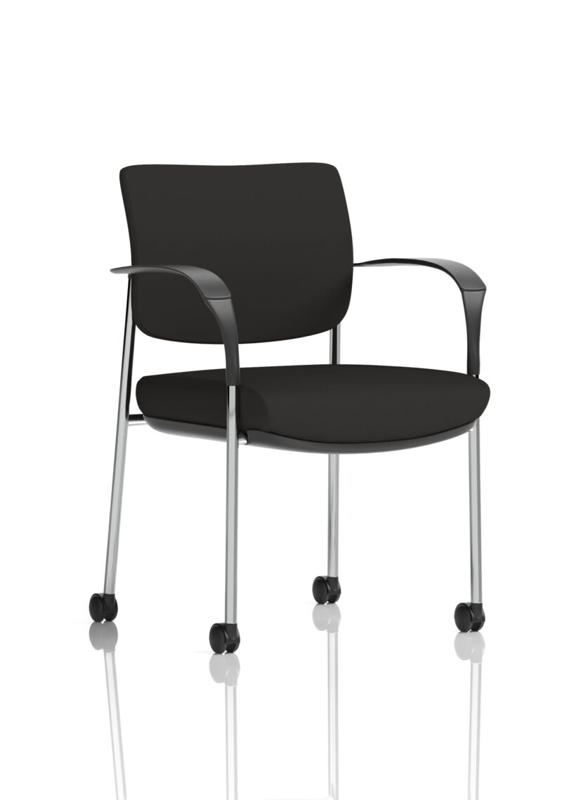Cambridge Deluxe Medium Back Visitor Office Chair with Arms with Castors - Image 49